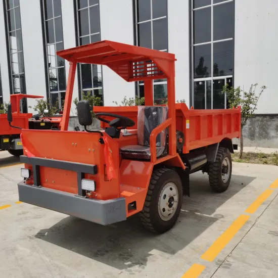 6 toneladas de mini camión volquete de minería subterránea de ruedas 4X4 4X2 Dumper transportado en camión